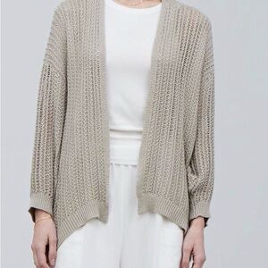 Grade & Gather - Beige LOOSE KNIT CARDIGAN